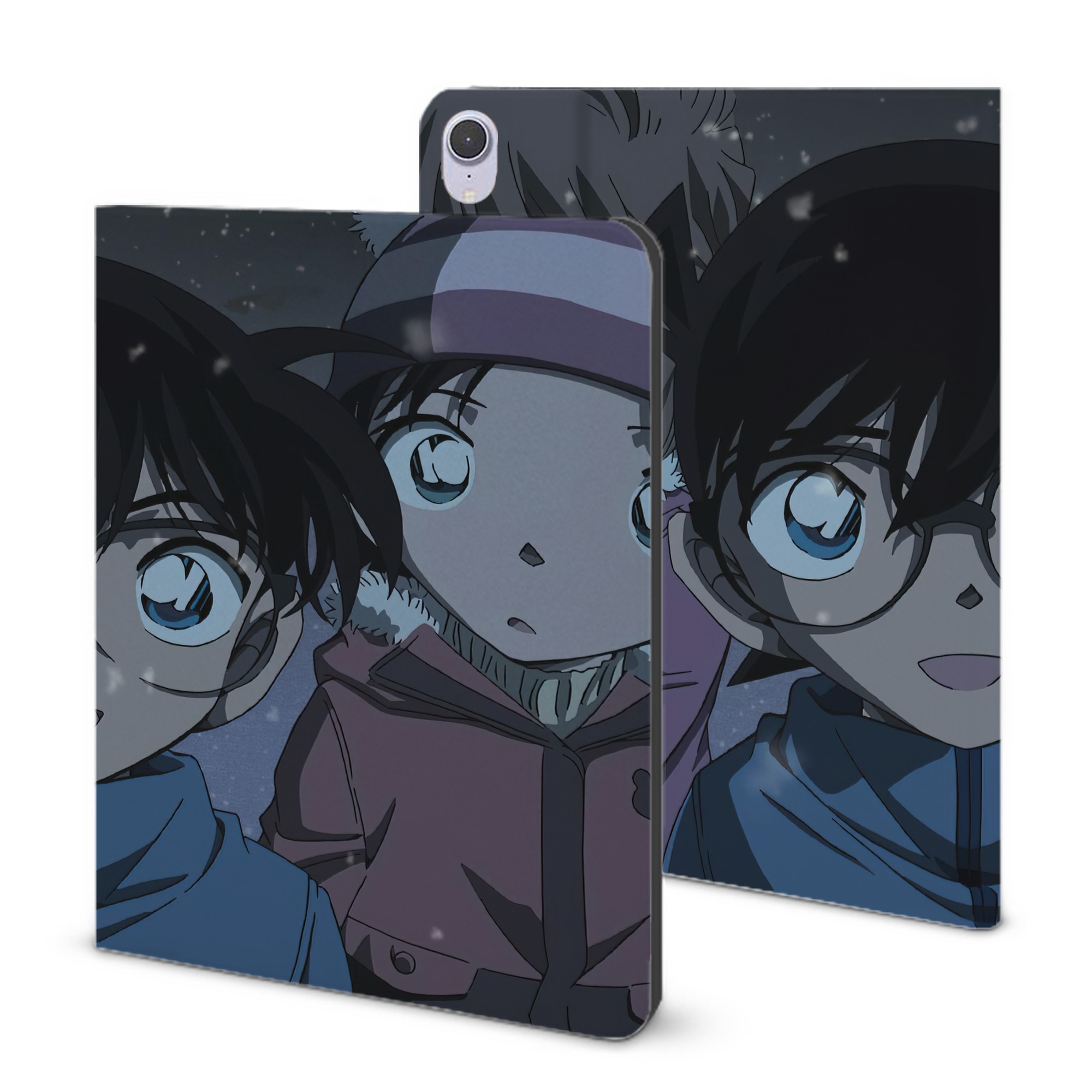 （画像用） 名探偵コナン Detective Conan IPad ケース ブック型 PUレザー TPU 耐衝撃 軽量 薄型 ペン収納なし 全面保護 IPad 各モデル対応